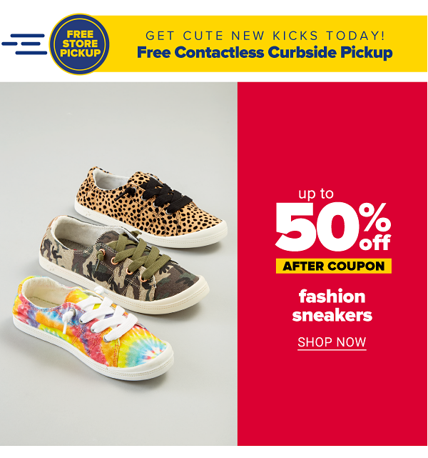 Up to 50% off fashion sneakers - after coupon. Shop Now.