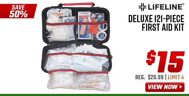 Lifeline Deluxe 121-Piece First Aid Kit