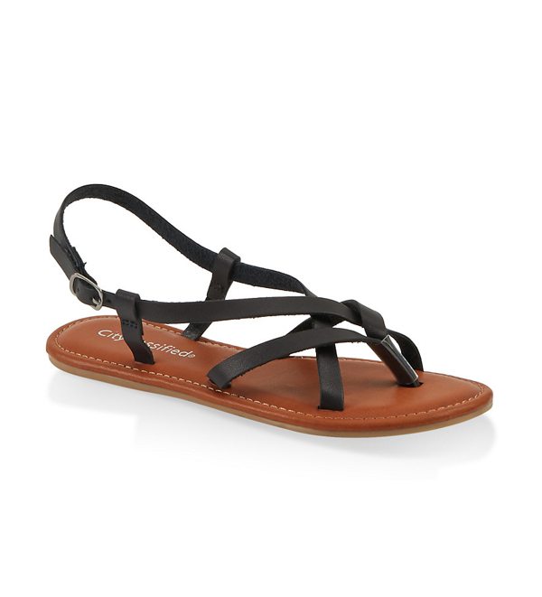 Strappy Toe Loop Sandals