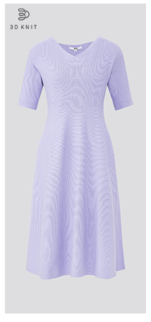 BODY1 PDP8 - 3D COTTON SHORT-SLEEVE FLARE DRESS (ONLINE EXCLUSIVE)