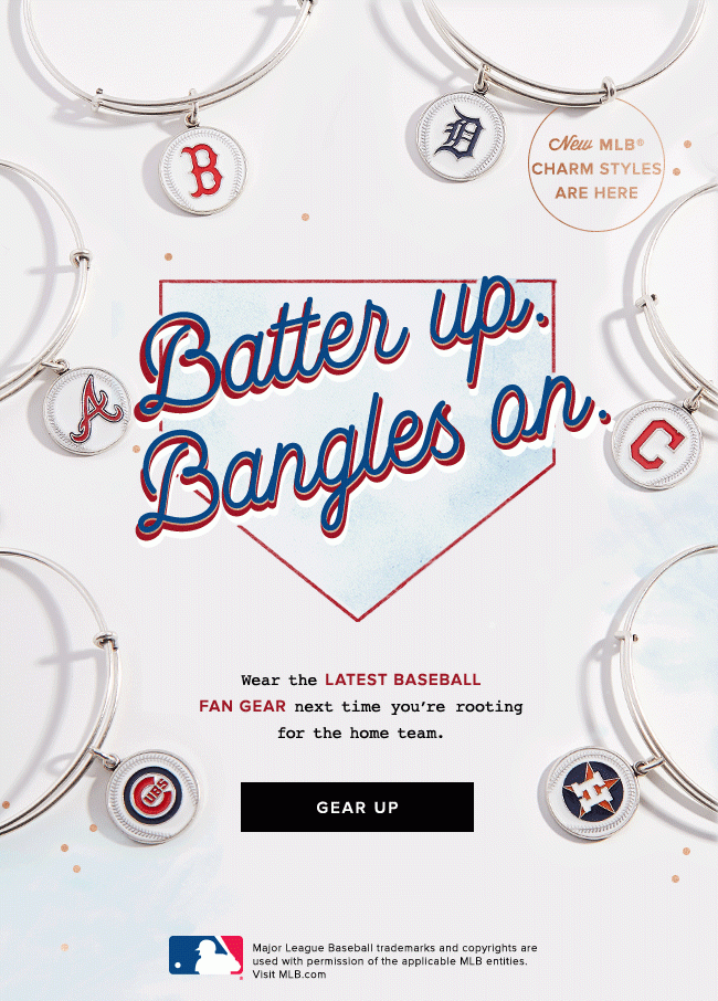 Shop new Major League Baseball® charm bangles. 