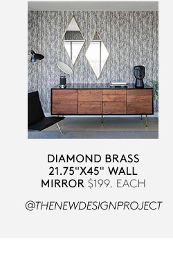 diamond brass 21.75''x45'' wall mirror