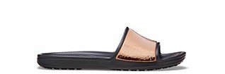 Women's Crocs Sloane Hammered Metallic Slides