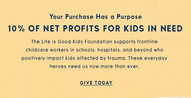 10 percent of net profits for kids in need