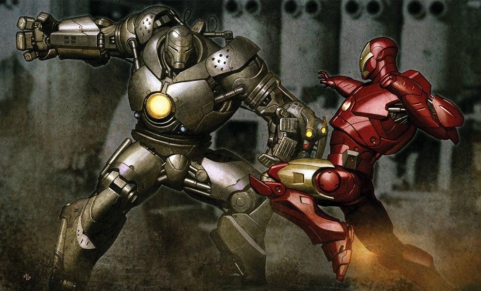 Iron Man VS Iron Monger Art Print - FREE U.S. Shipping!