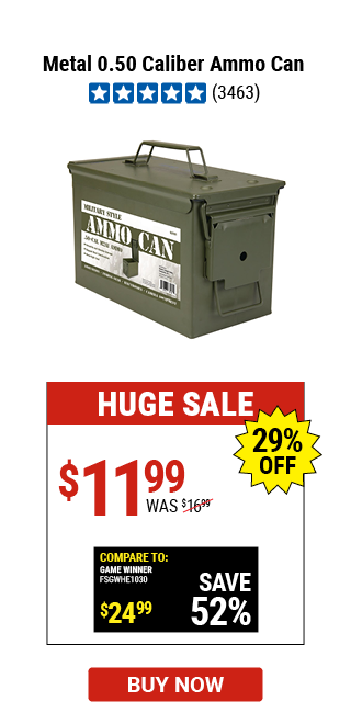 Metal 0.50 Caliber Ammo Can