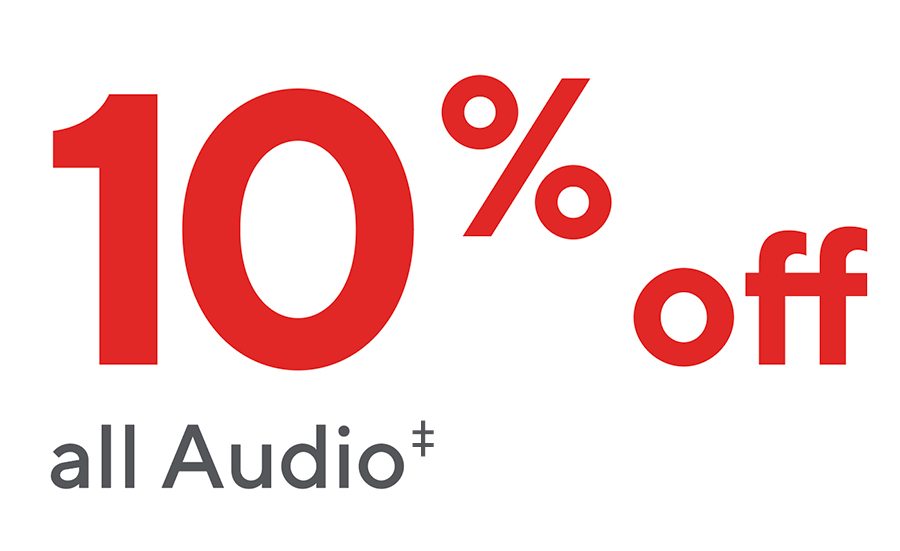 10% off all Audio