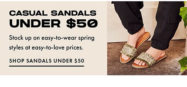 SHOP SANDALS UNDER $50