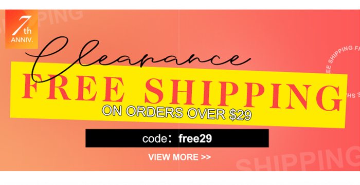  Free shipping on orders over $29