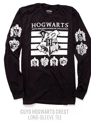 Guys Hogwarts Crest Long-Sleeve Tee