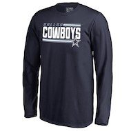 Youth NFL Pro Line by Fanatics Branded Navy Dallas Cowboys Iconic Collection On Side Stripe Long Sleeve T-Shirt
