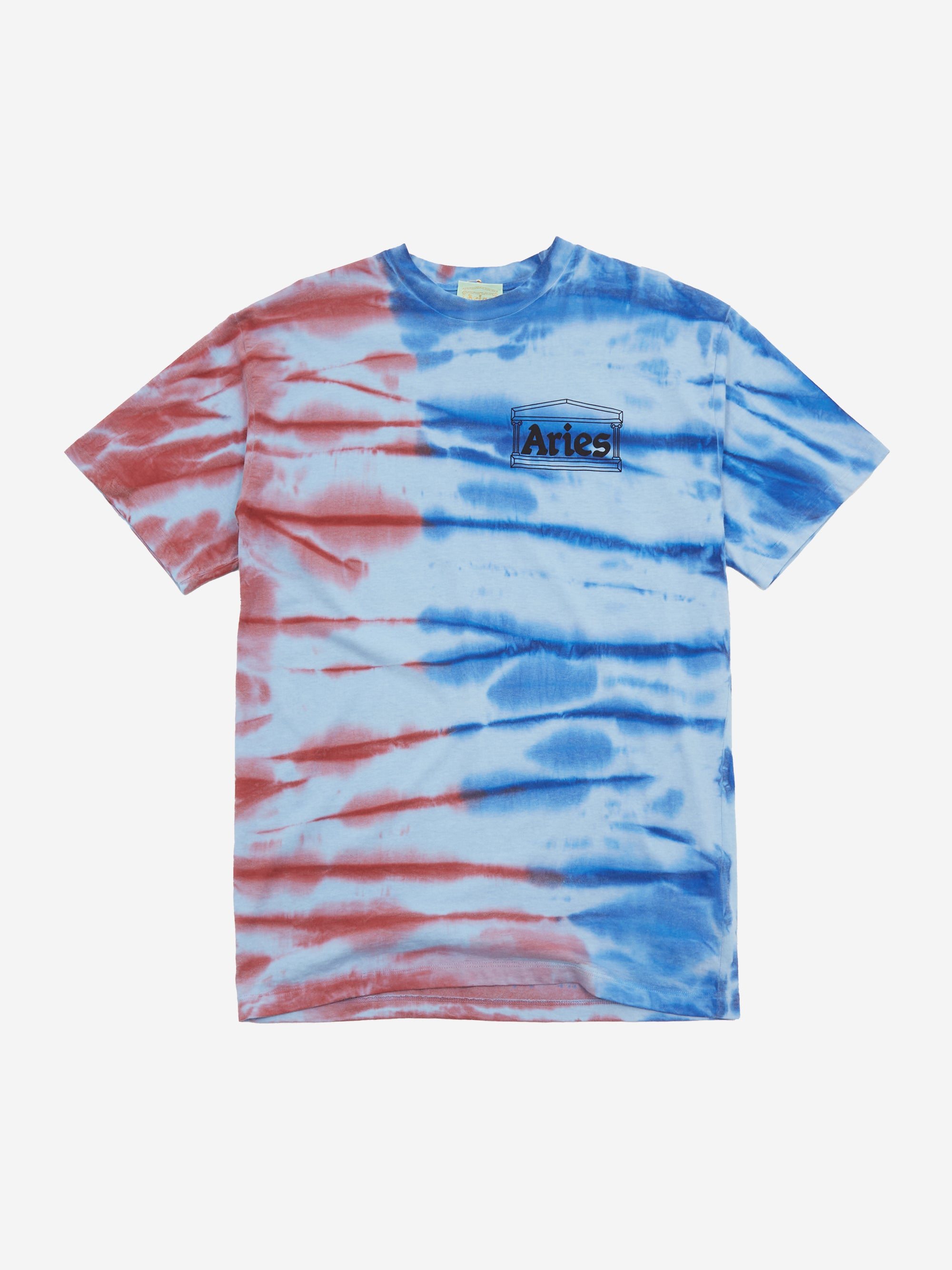 Image of Aries Stoned Temple Tie Dye Short Sleeve T-Shirt - Multi