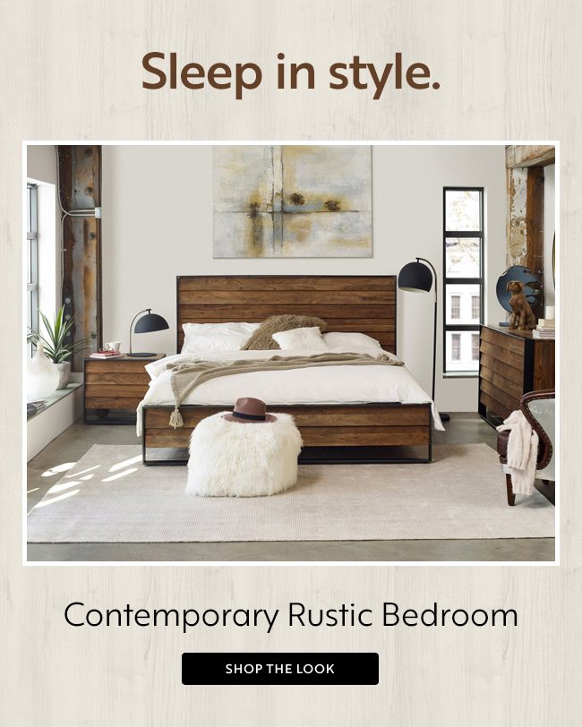Contemporary Rustic Bedroom - Shop The Look