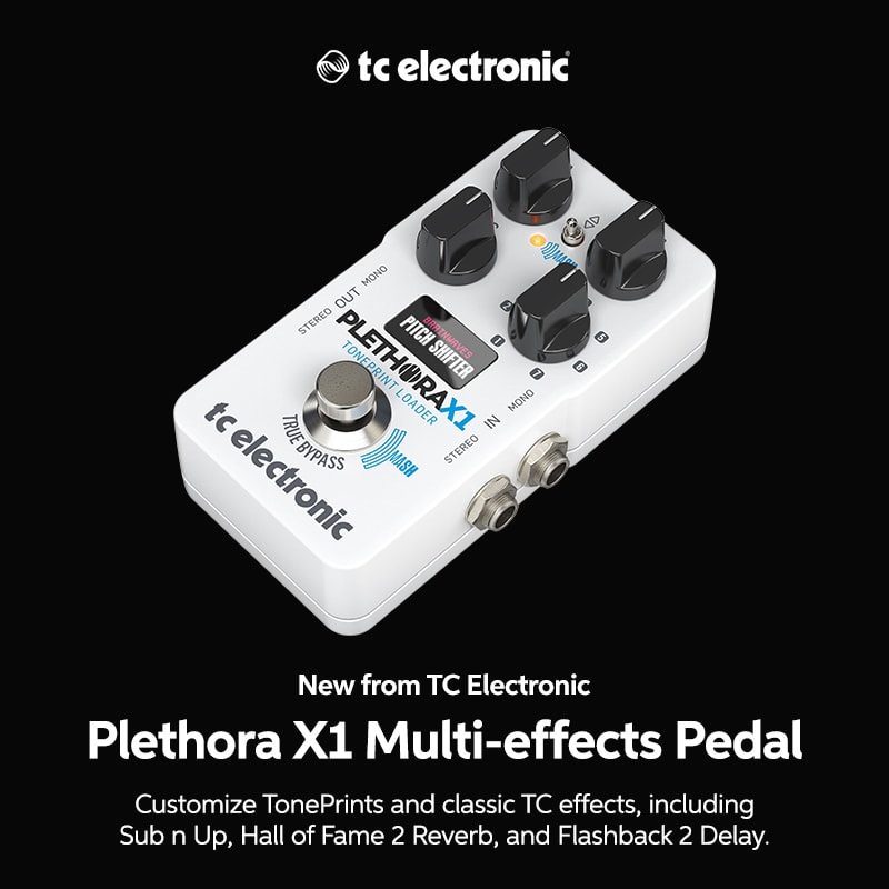 New from TC Electronic. Plethora X1 Multi-effects Pedal.