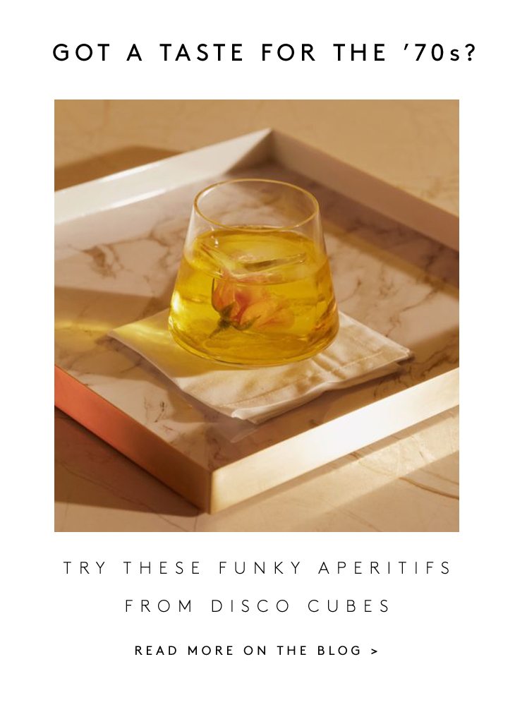 GOT A TASTE FOR THE ’70s? TRY THESE FUNKY APERITIFS FROM DISCO CUBES READ MORE ON THE BLOG
