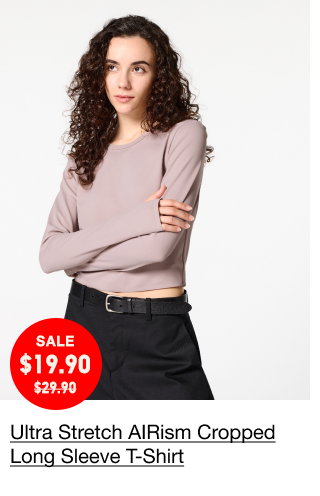 PDP5 - WOMEN ULTRA STRETCH AIRISM CROPPED LONG SLEEVE T-SHIRT