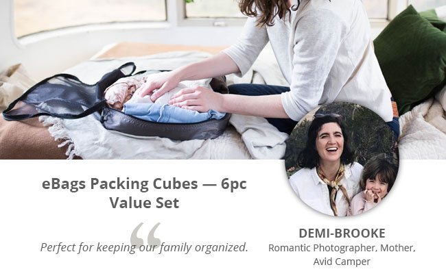 eBags 6pc Packing Cube Set