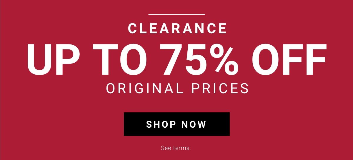 Clearance Up to 75 Percent Off