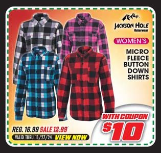 Jackson Hole Women's Micro Fleece Button Down Shirt