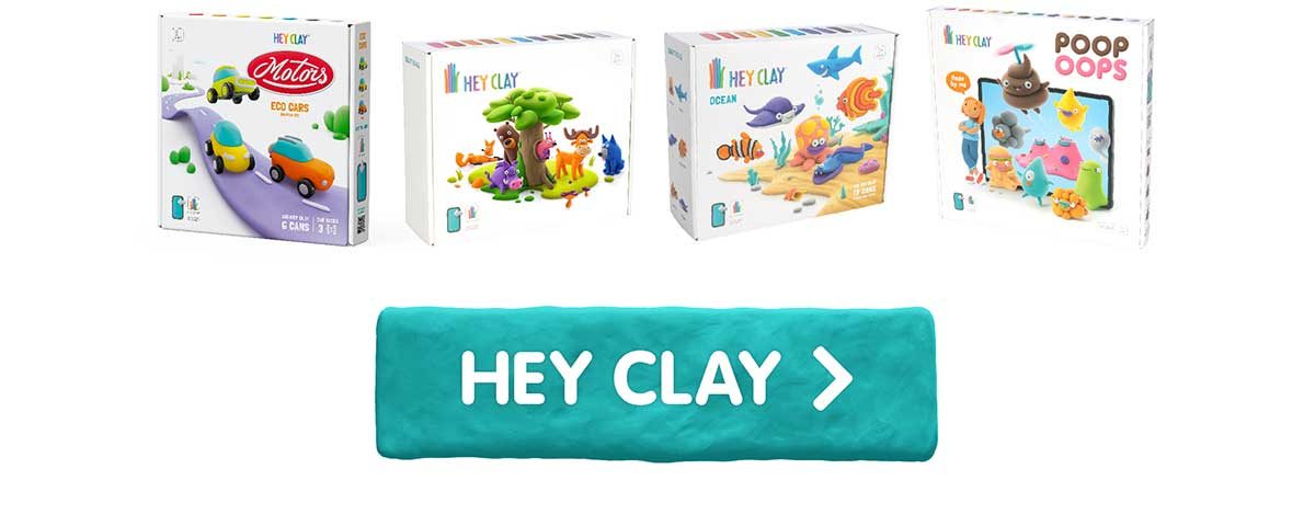 Packaging of the new Hey Clay sets! Shop Now