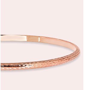 10K Rose Gold Bangle