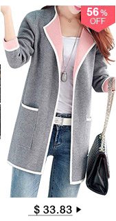 Long Sleeve Open Front Grey Cardigan