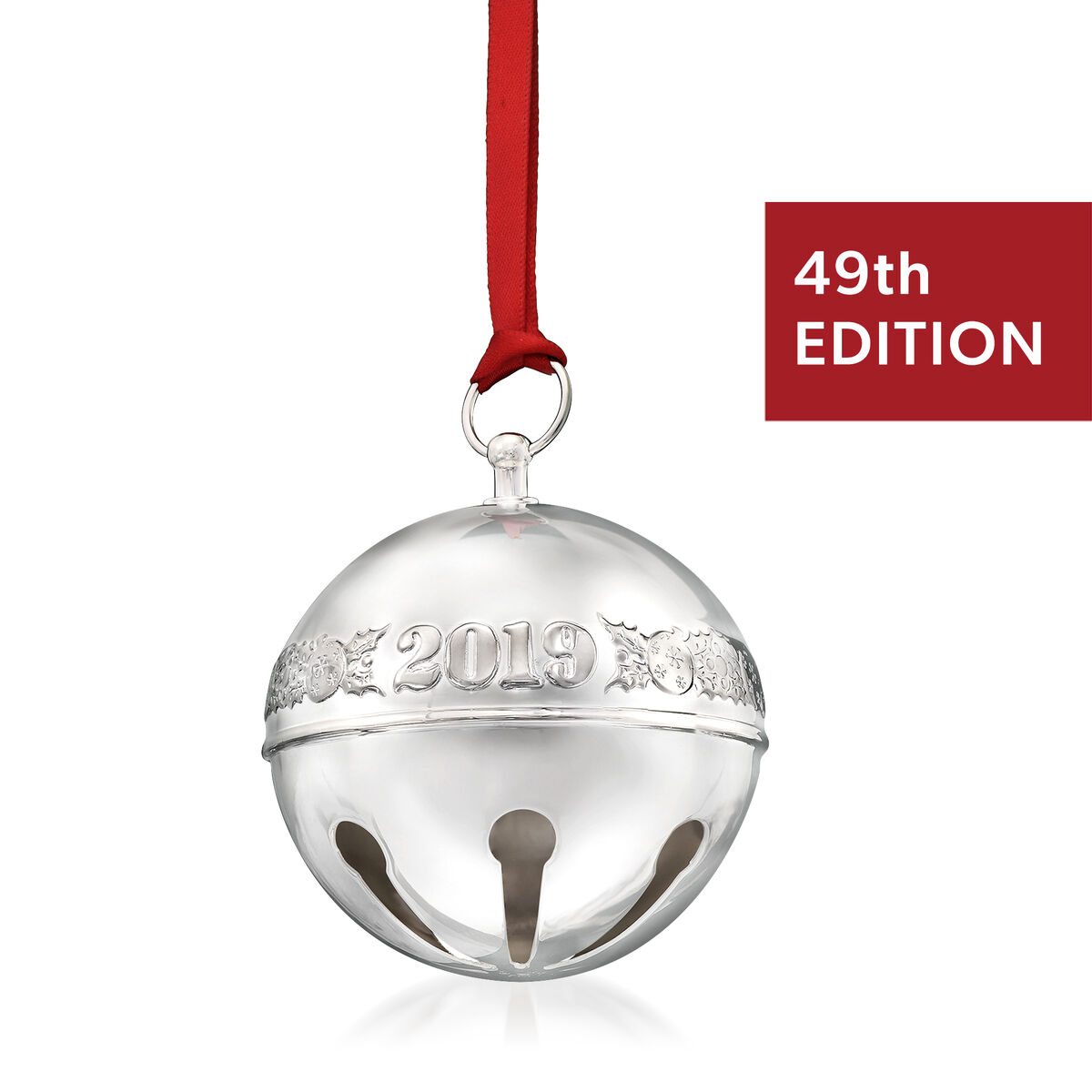 Wallace 2019 Annual Silver Plate Sleigh Bell Ornament - 49th Edition