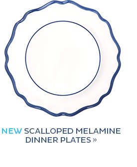 Scalloped Melamine Dinner Plates