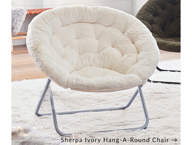 SHERPA IVORY HAND-A-ROUND CHAIR