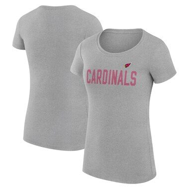 Women's G-III 4Her by Carl Banks Heather Gray Arizona Cardinals Dot Print Lightweight Fitted T-Shirt