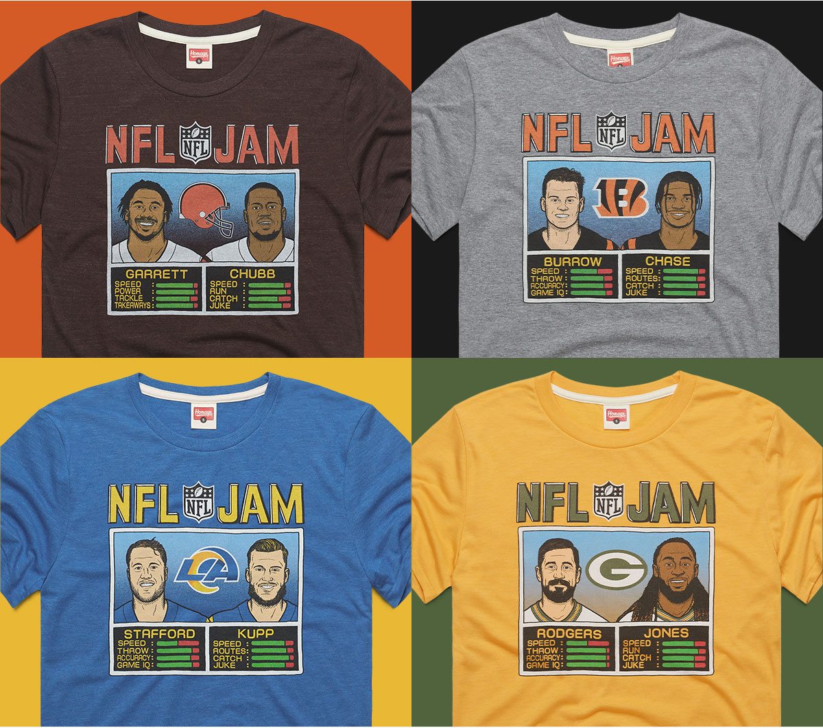 New NFL JAM Tees