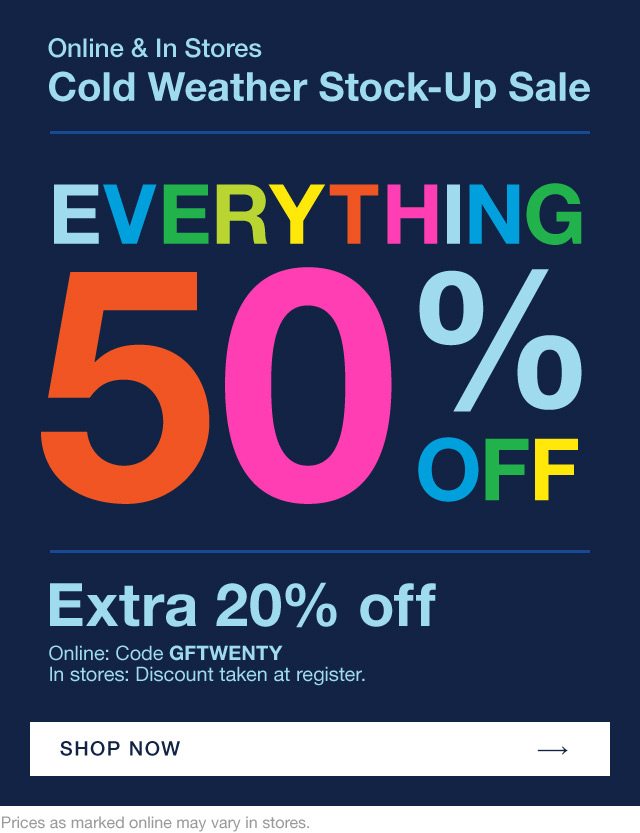 Everything 50% Off