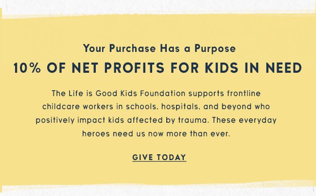 We donate 10% of our net profits to help kids in need. Here's why.