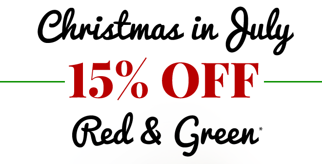 15% ALL RED & GREEN