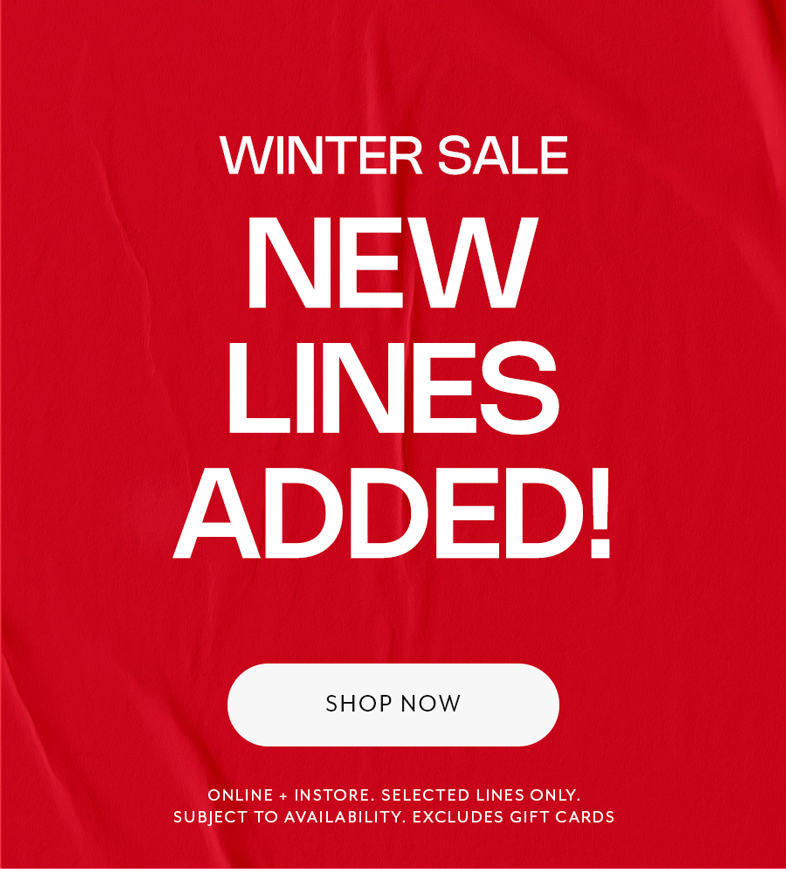 Winter Sale New Lines Added! 