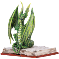 Green Dragon Scholar Statue