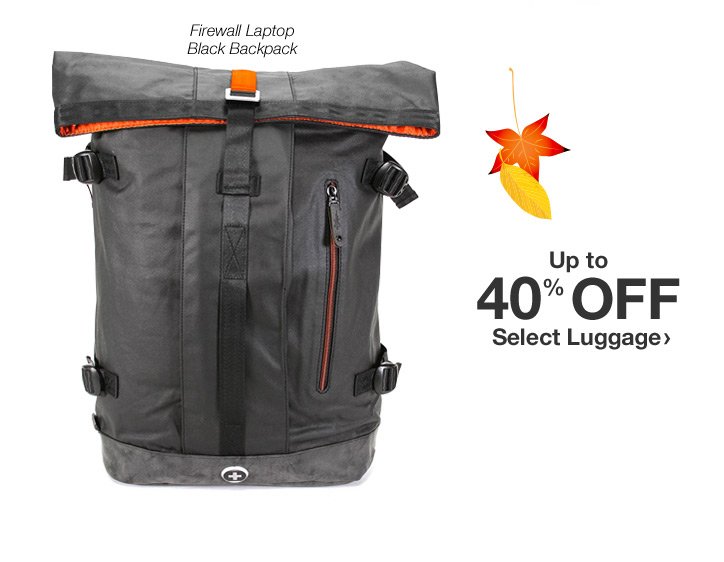 Up to 40% off select luggage