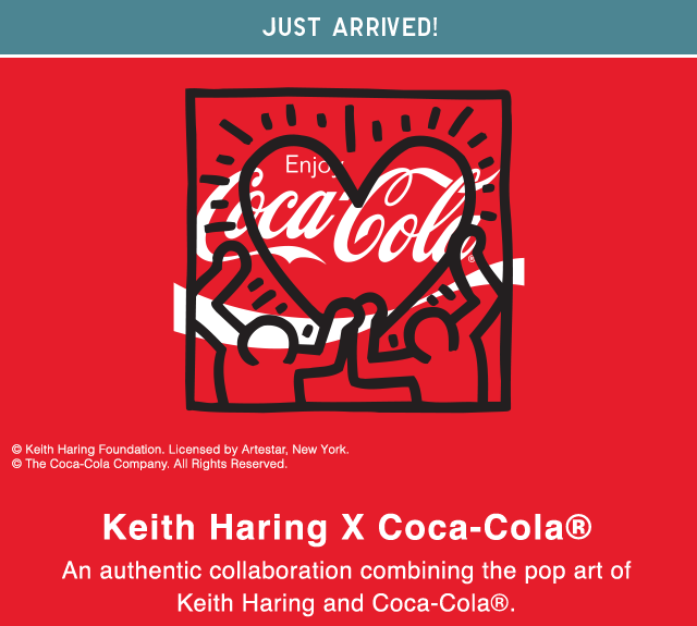 HERO - JUST ARRIVED KEITH HARING X COCA COLA