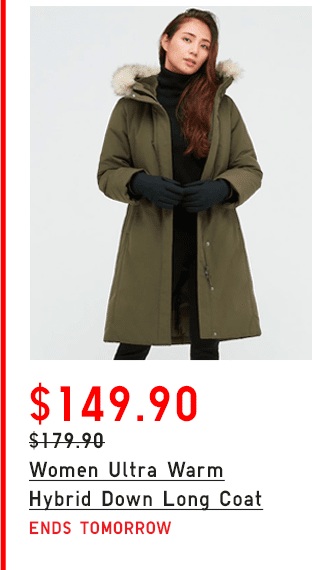 WOMEN ULTRA WARM HYBRID DOWN LONG COAT