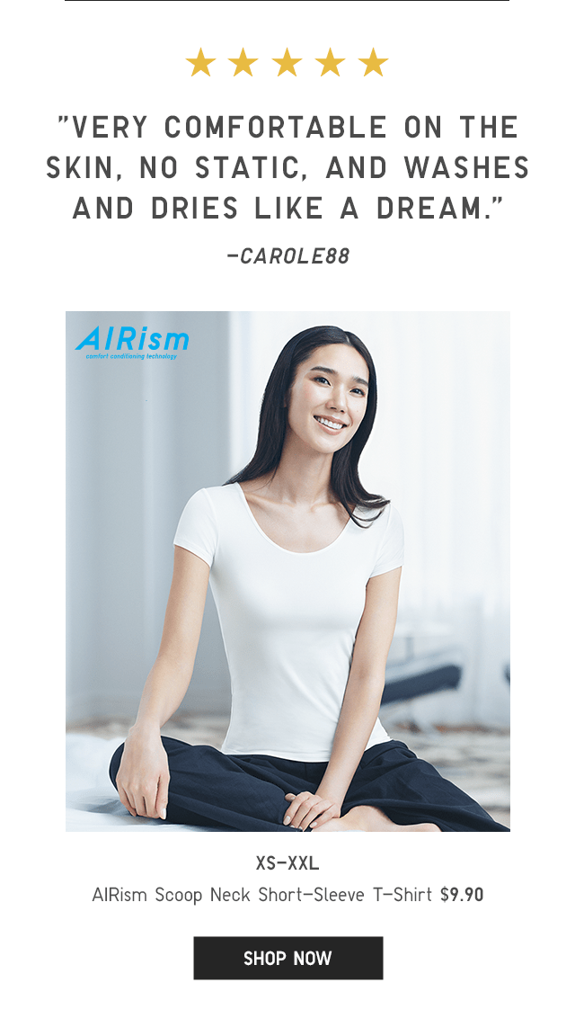 BODY2 - WOMEN AIRISM SCOOP NECK SHORT-SLEEVE T-SHIRT