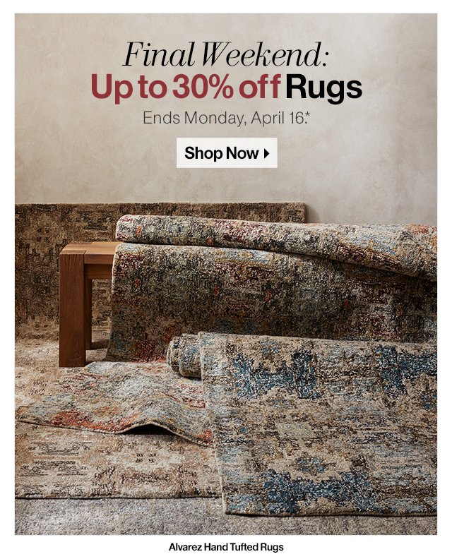 Final Weekend: Up to 30% off Rugs