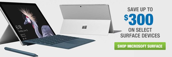 Save up to $300 on Microsoft Surface