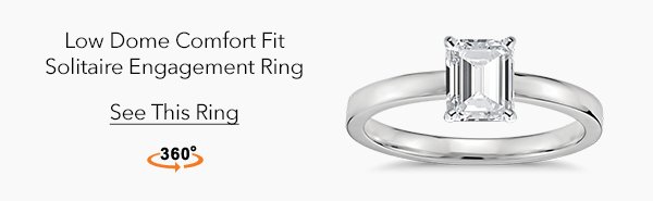 View A Low Dome Comfort Fit Solitaire Engagement Ring