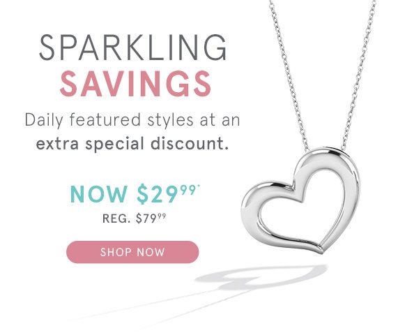 Sterling Silver Heart Necklace, Now $29.99