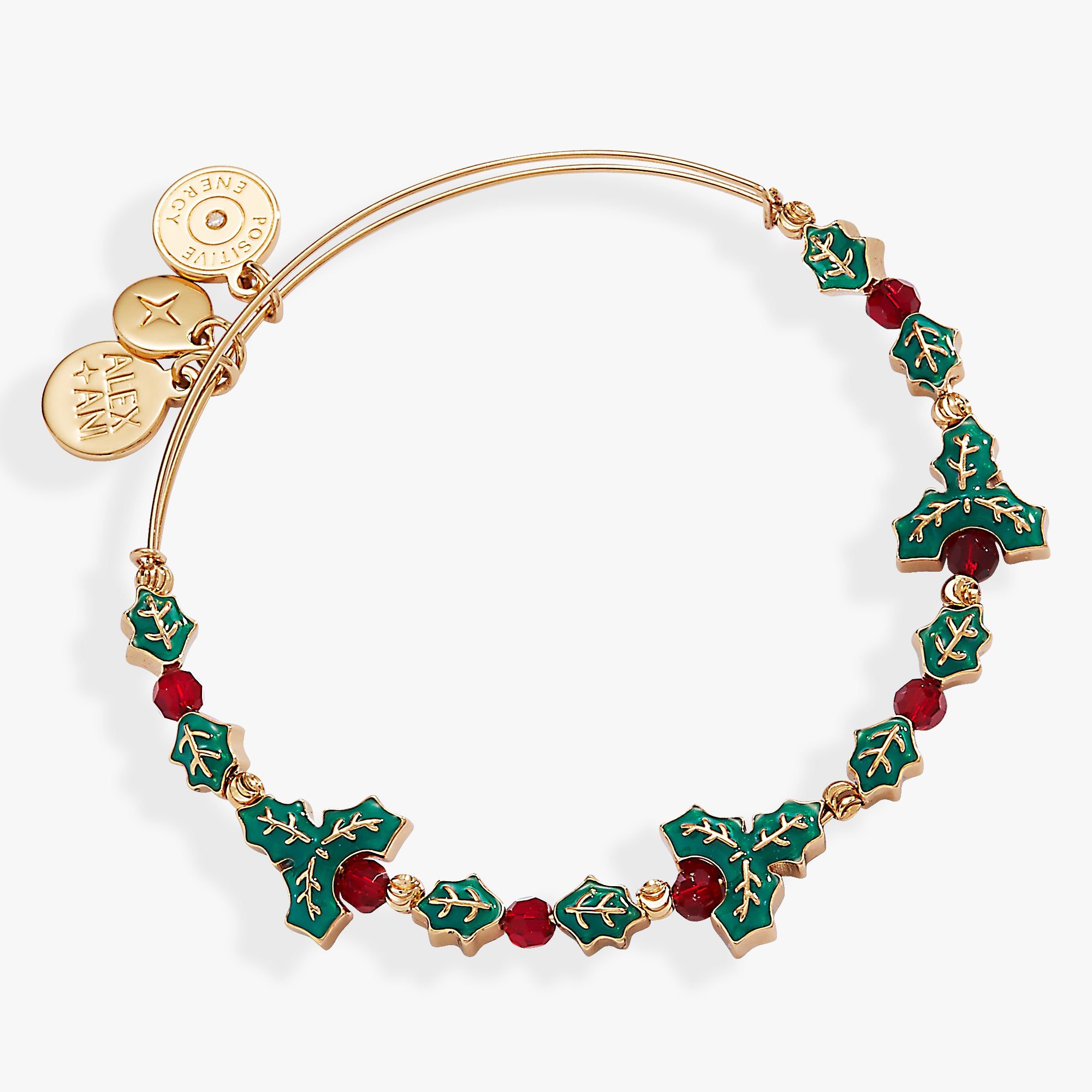 Image of Holiday Holly Beaded Bangle