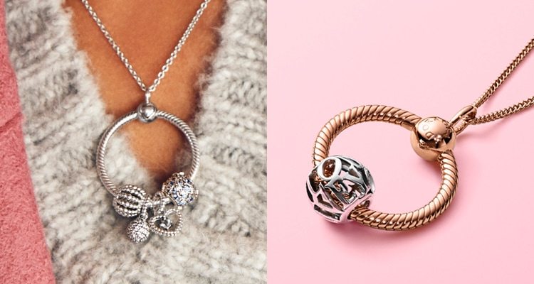 Pandora O Pendant stylishly holds Pandora charms