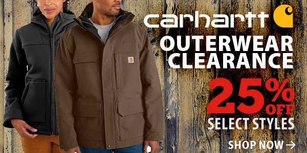 Carhartt Outerwear Clearance. 25% off select styles. Shop Now