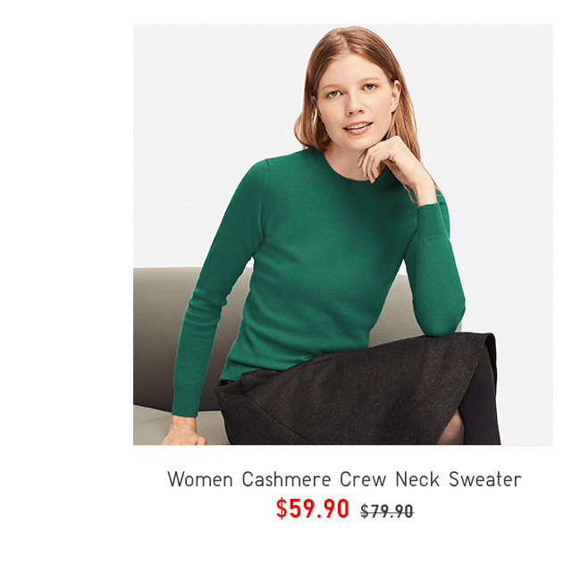 WOMEN CASHMERE CREW NECK LONG-SLEEVE SWEATER $59.90