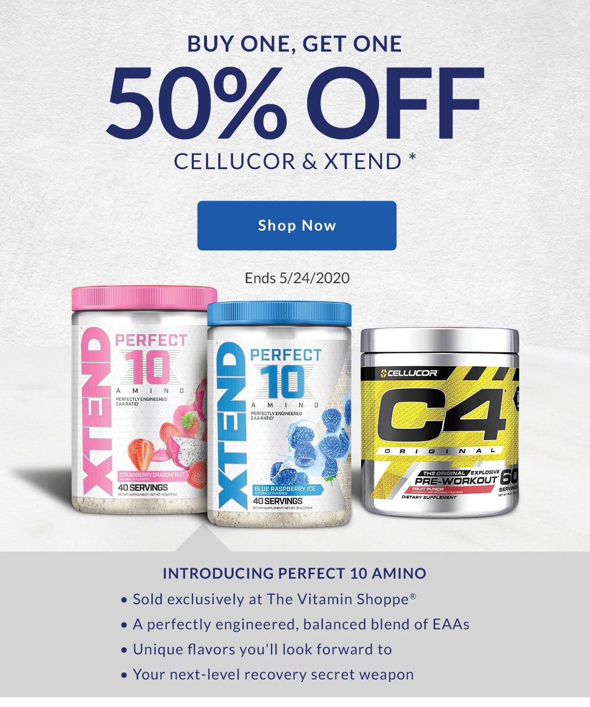 BUY ONE, GET ONE 50% OFF CELLUCOR & XTEND * | Shop Now | Ends 5/24/2020