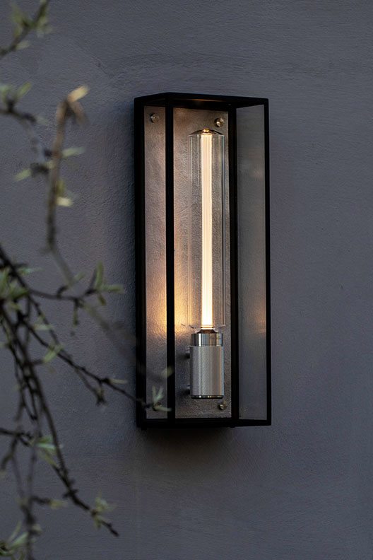 Caged Wet Outdoor Wall Sconce by Buster + Punch.